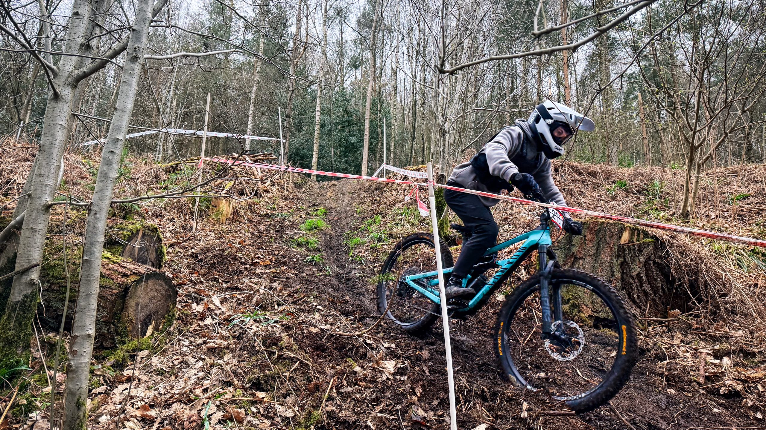 Enduro race medical support steep terrain Peak District