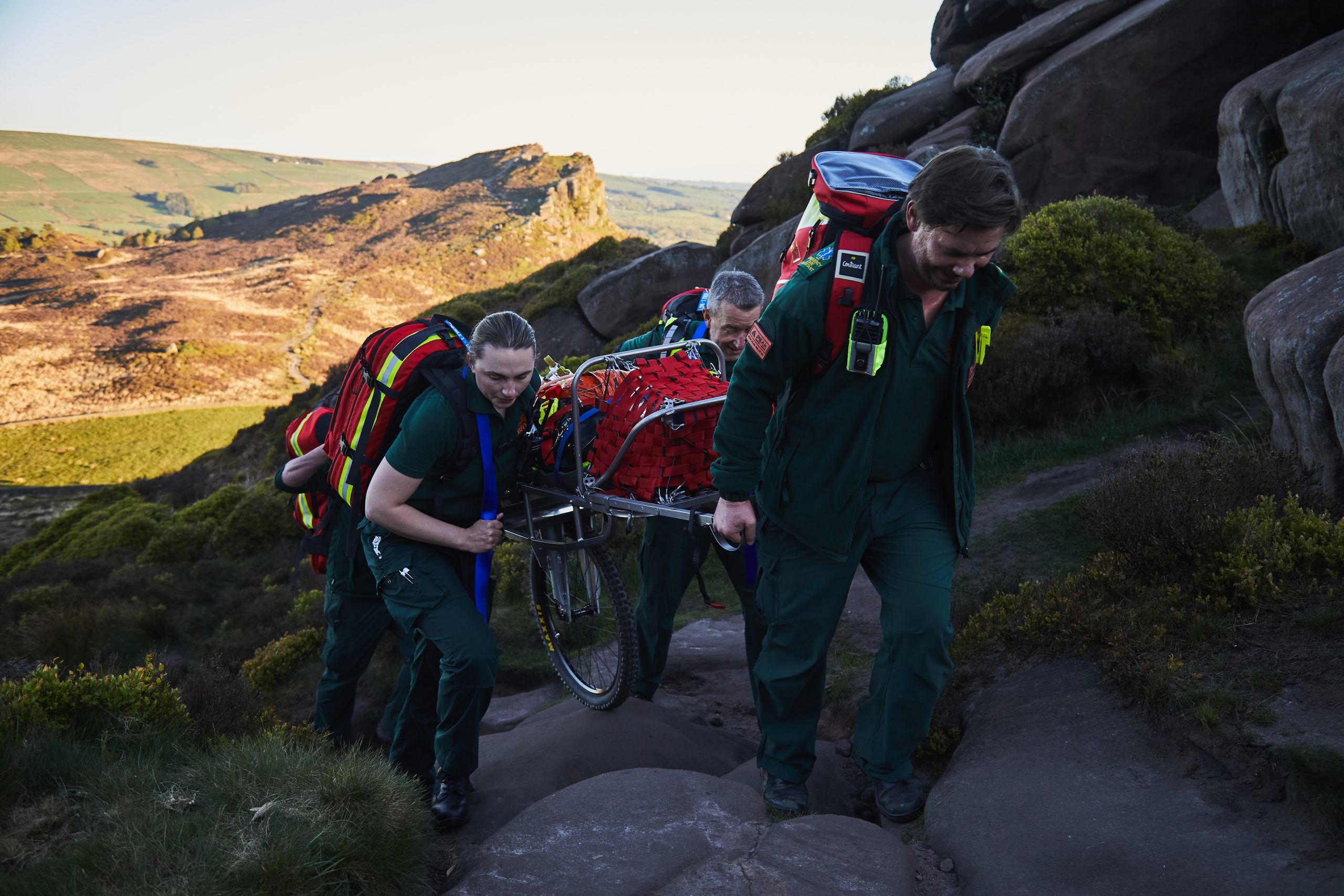 Mountain Rescue Bell stretcher used by Peak Medical and Rescue