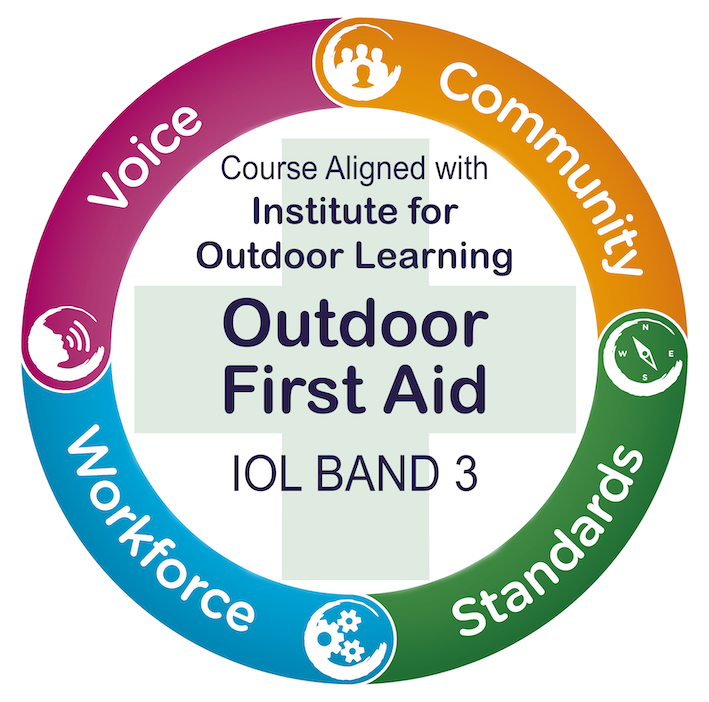 Institute for Outdoor Learning First Aid Aligned Band 3 logo