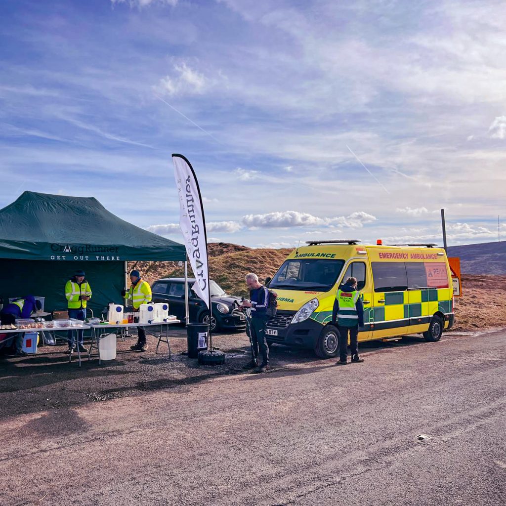 Peak Medical and Rescue Ambulance at race medical support checkpoint